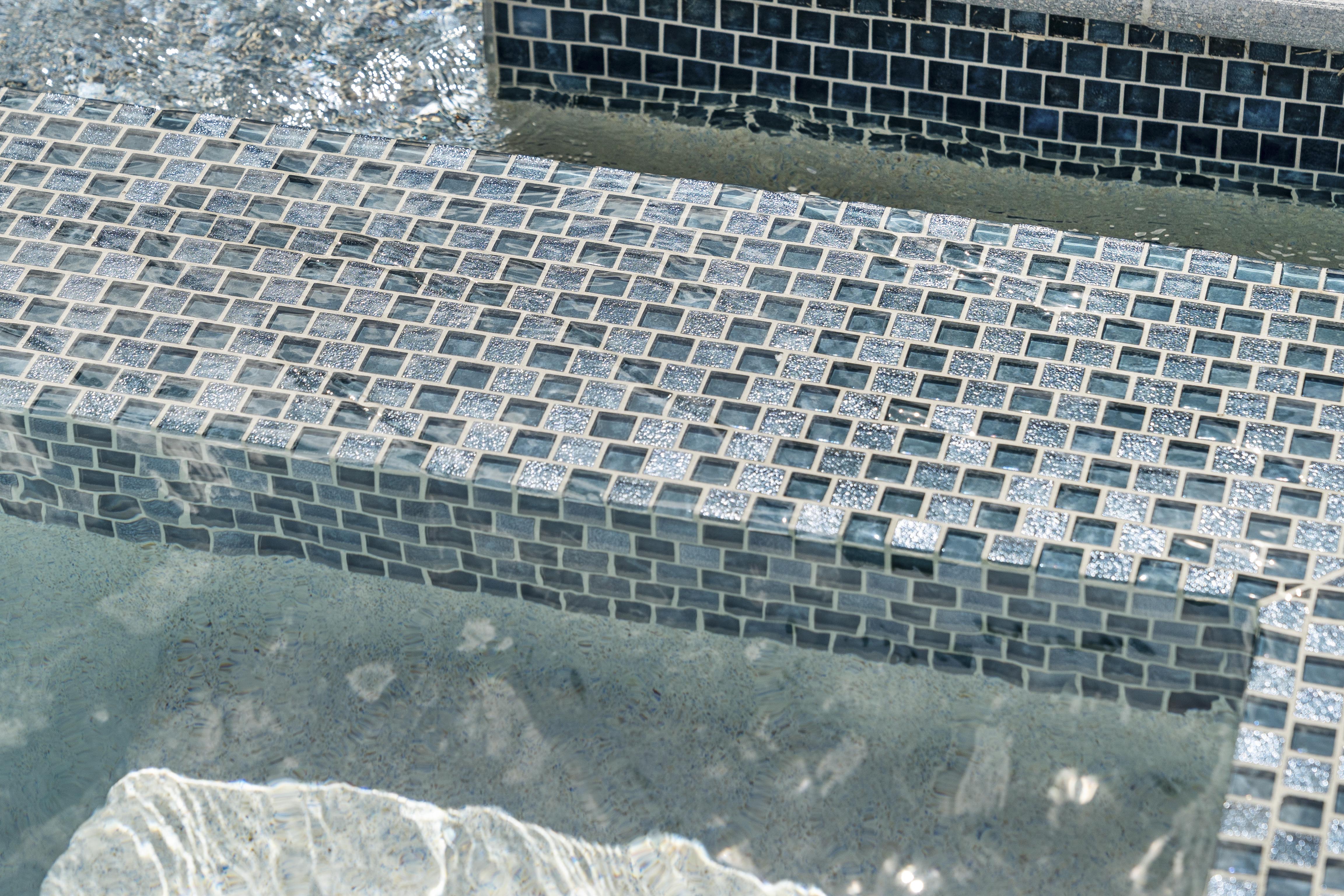 Water bowl and contemporary coping detail on geometric pool, Venice FL, Swim Inc.